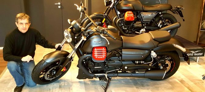 Se apropie inaugurarea noului magazin Piaggio – a ajuns și Moto Guzzi Audace