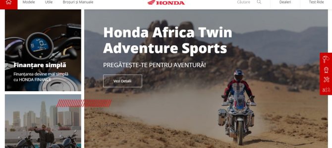 Honda Romania a lansat noul website – https://honda-moto.ro